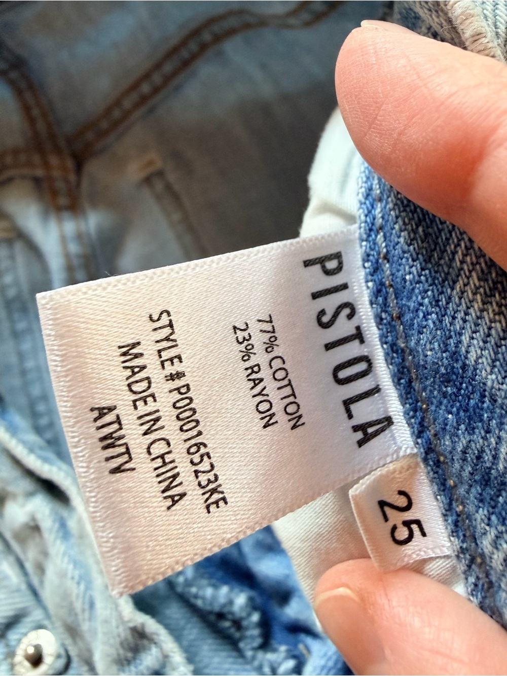 Pistola wide leg cargo pants light wash size 25 - Picture 5 of 5
